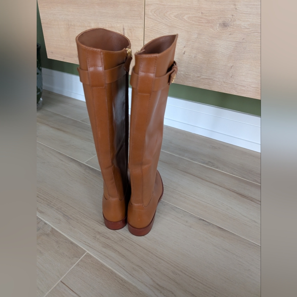 TORY BURCH Everly Strap Riding Boots Sierra  - Picture 8 of 11